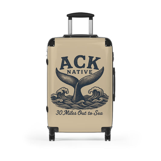 ACK Native Whale Tail Suitcase – Nautical Travel Luggage for Nantucket Lovers, Coastal Trips & Ocean-Inspired Adventures