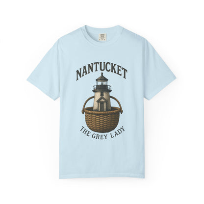 Nantucket Lighthouse Graphic Tee, Unisex Casual T-Shirt, Summer Wardrobe Essential, Beach Vacation Outfit, Coastal Living Apparel