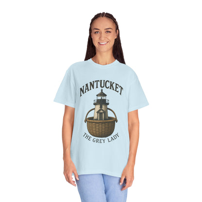 Nantucket Lighthouse Graphic Tee, Unisex Casual T-Shirt, Summer Wardrobe Essential, Beach Vacation Outfit, Coastal Living Apparel