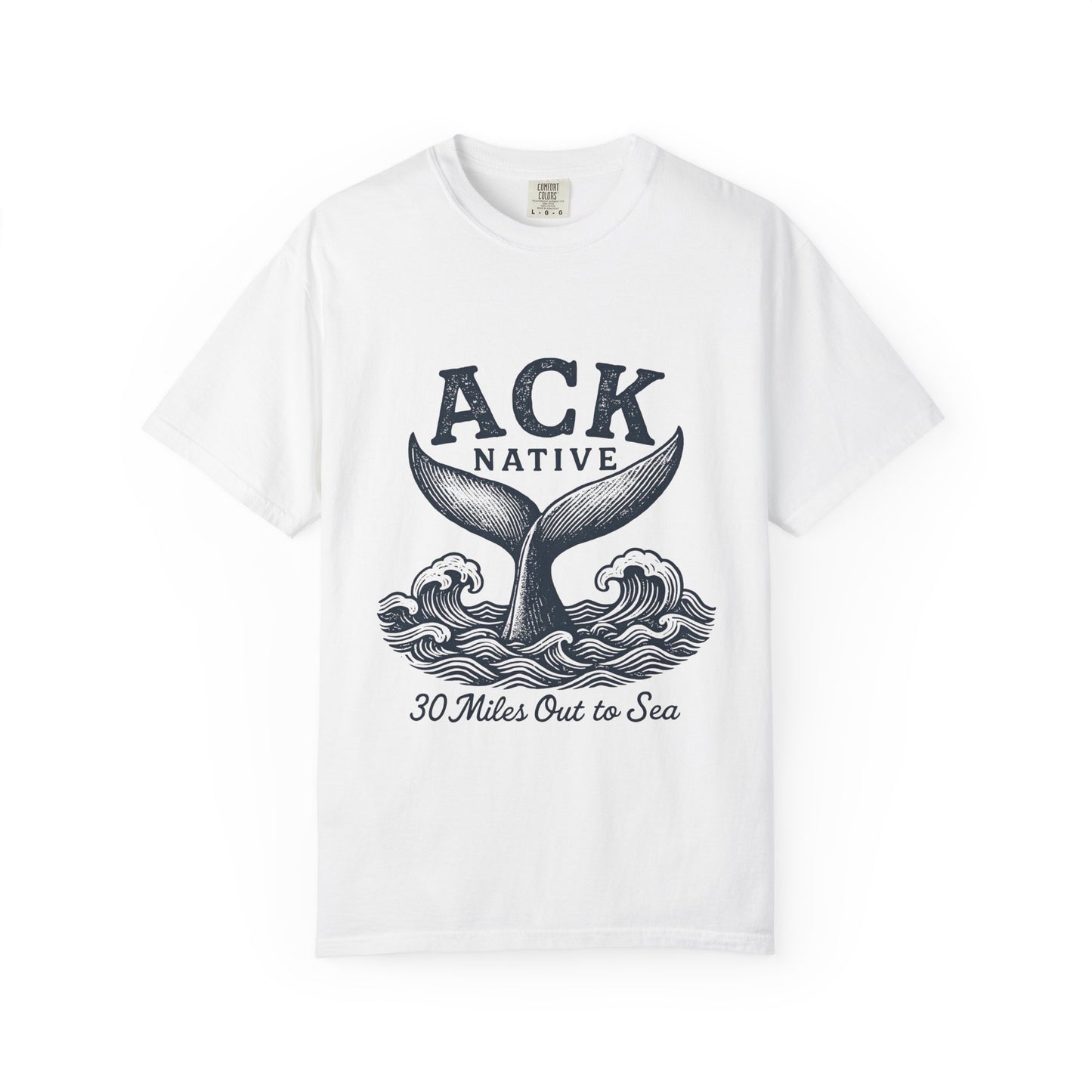 ACK Native Whale Tail T-Shirt – Nantucket T-Shirt Beachwear for Ocean Lovers & Island Vibes
