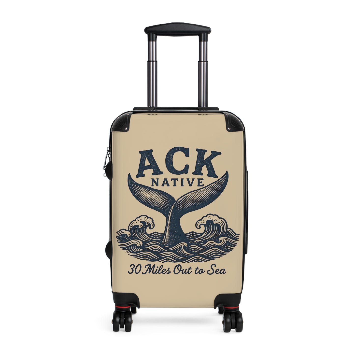 ACK Native Whale Tail Suitcase – Nautical Travel Luggage for Nantucket Lovers, Coastal Trips & Ocean-Inspired Adventures