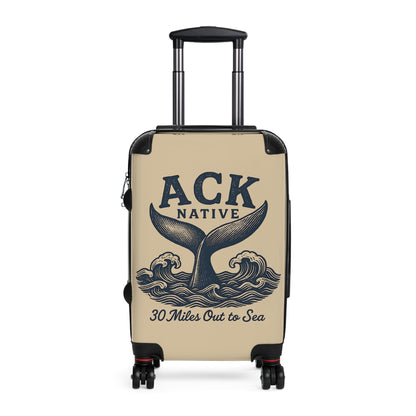 ACK Native Whale Tail Suitcase – Nautical Travel Luggage for Nantucket Lovers, Coastal Trips & Ocean-Inspired Adventures