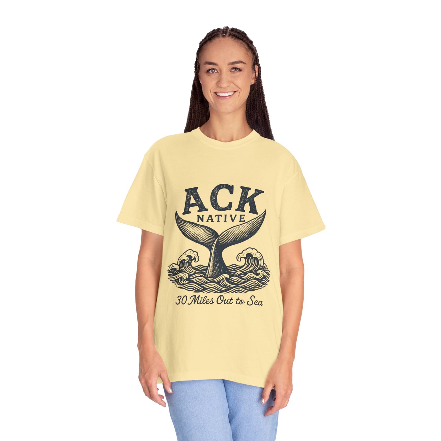ACK Native Whale Tail T-Shirt – Nantucket T-Shirt Beachwear for Ocean Lovers & Island Vibes