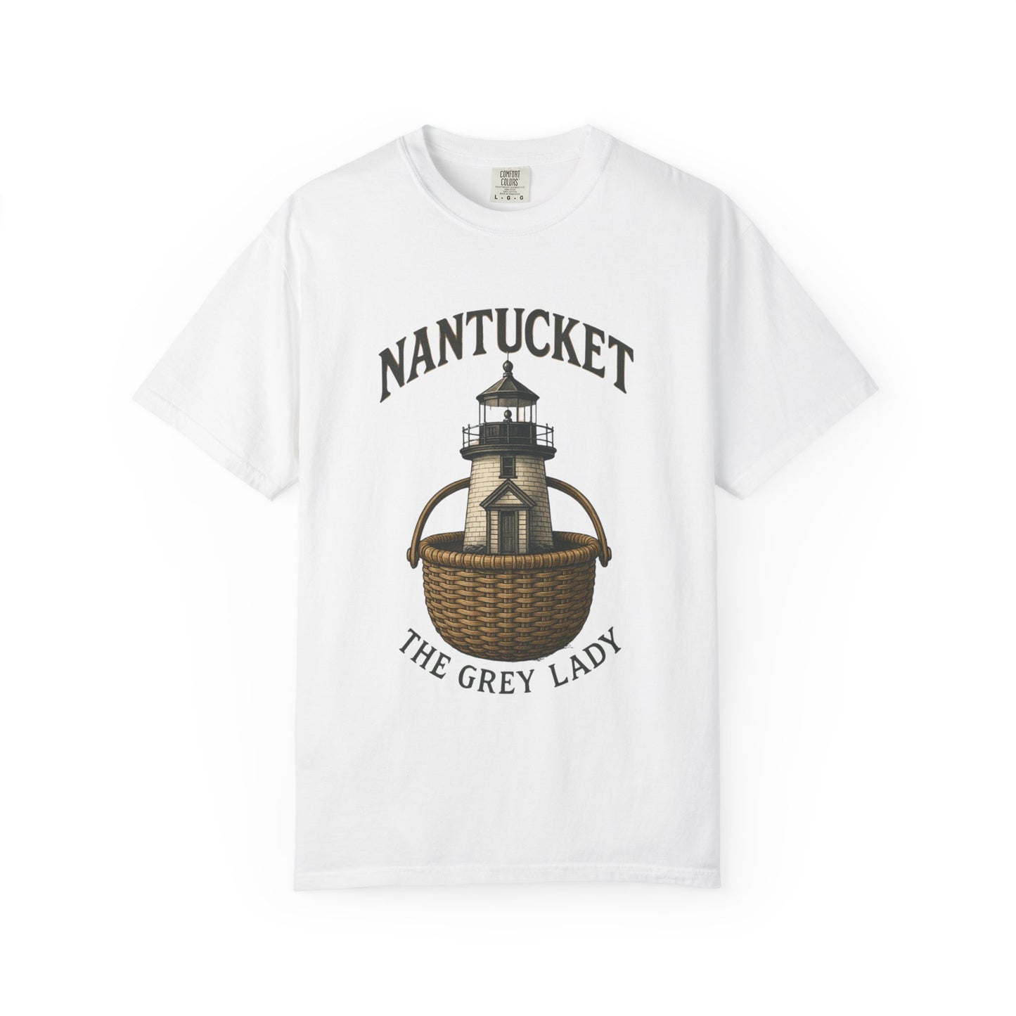 Nantucket Lighthouse Graphic Tee, Unisex Casual T-Shirt, Summer Wardrobe Essential, Beach Vacation Outfit, Coastal Living Apparel