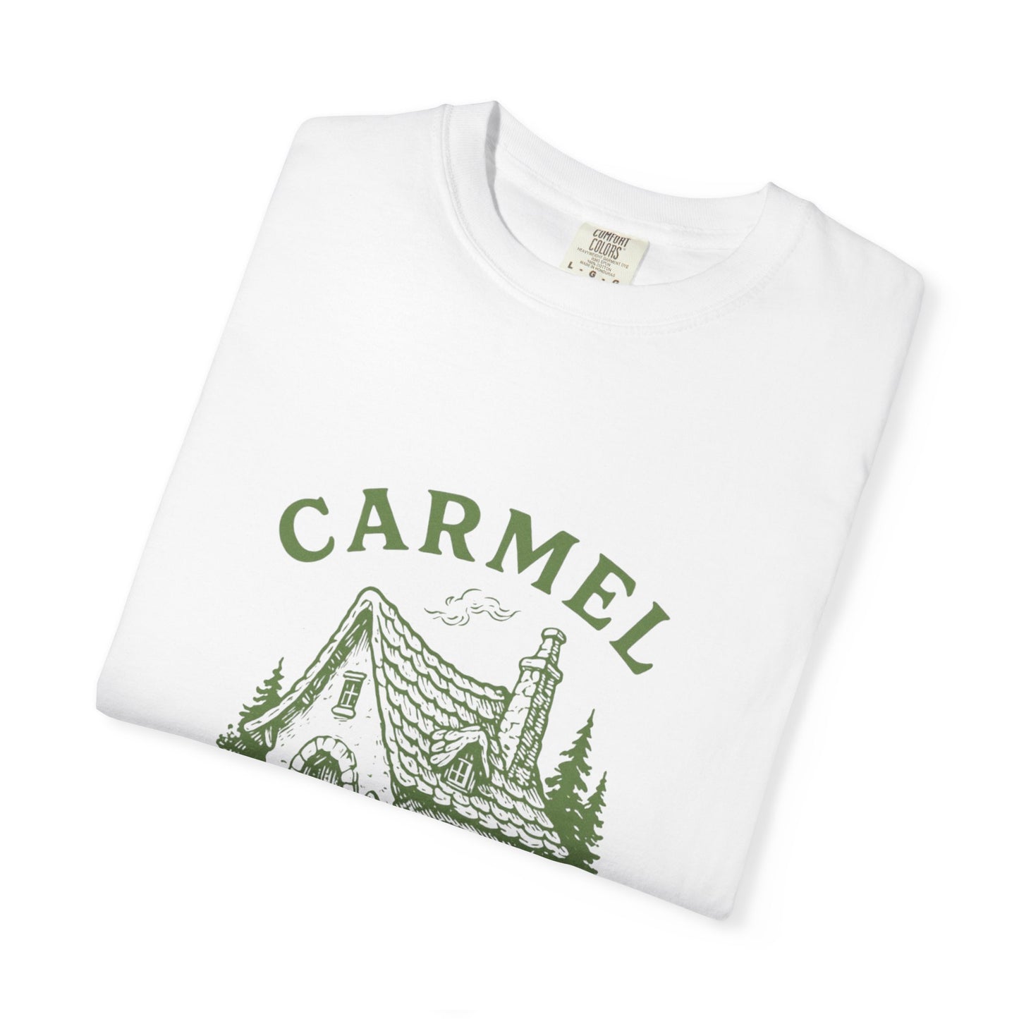 Carmel By The Sea Cottage Society T-Shirt – Vintage Fairy Tale Design, Unisex Tee for Dreamers & Nature Lovers