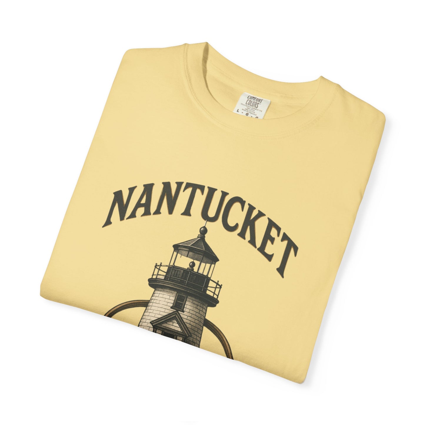 Nantucket Lighthouse Graphic Tee, Unisex Casual T-Shirt, Summer Wardrobe Essential, Beach Vacation Outfit, Coastal Living Apparel