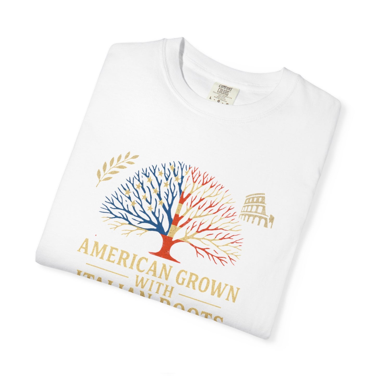 American Grown With Italian Roots Unisex T-Shirt, Comfortable Graphic Tee, Gift for Nature Lovers, Tree Design Apparel, Perfect for Every Occasion