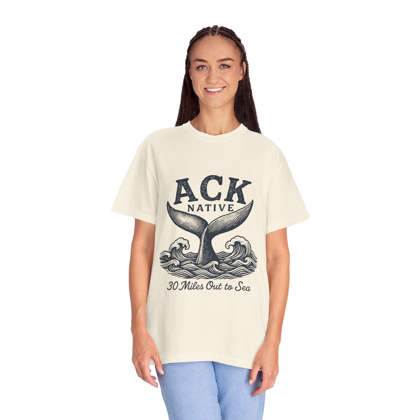 ACK Native Whale Tail T-Shirt – Nantucket T-Shirt Beachwear for Ocean Lovers & Island Vibes