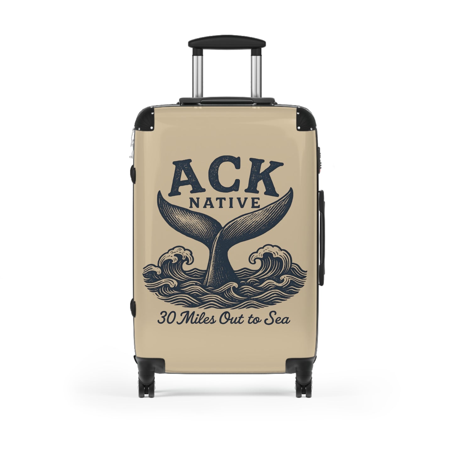 ACK Native Whale Tail Suitcase – Nautical Travel Luggage for Nantucket Lovers, Coastal Trips & Ocean-Inspired Adventures