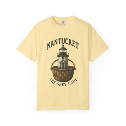 Nantucket Lighthouse Graphic Tee, Unisex Casual T-Shirt, Summer Wardrobe Essential, Beach Vacation Outfit, Coastal Living Apparel