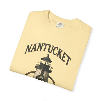 Nantucket Lighthouse Graphic Tee, Unisex Casual T-Shirt, Summer Wardrobe Essential, Beach Vacation Outfit, Coastal Living Apparel
