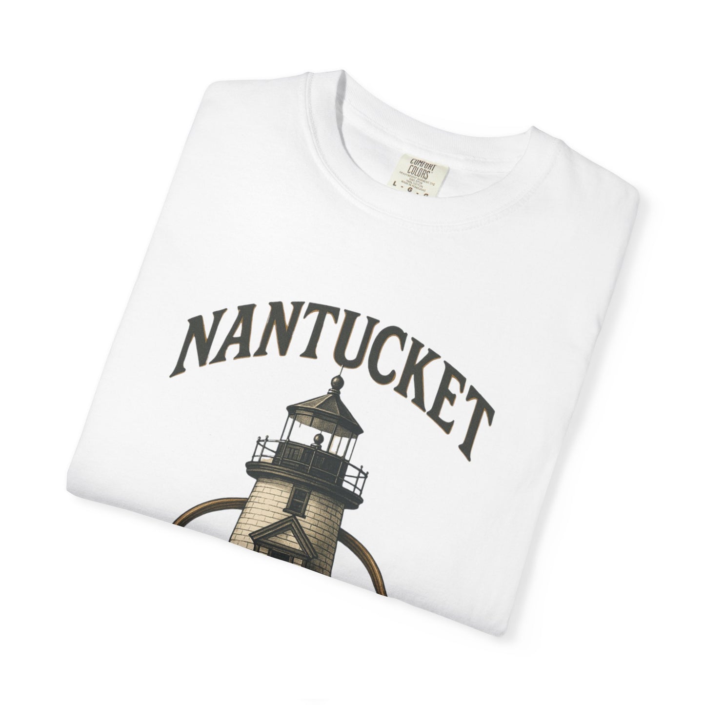 Nantucket Lighthouse Graphic Tee, Unisex Casual T-Shirt, Summer Wardrobe Essential, Beach Vacation Outfit, Coastal Living Apparel