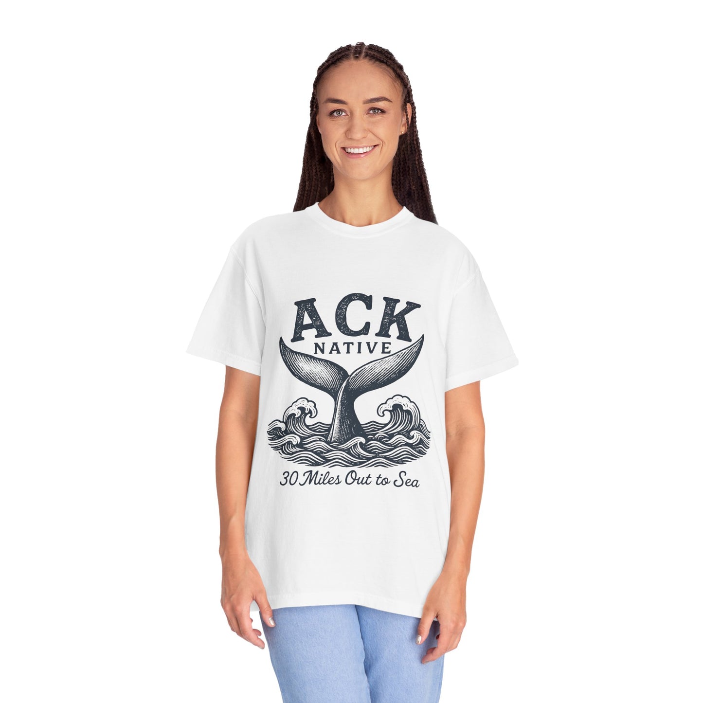 ACK Native Whale Tail T-Shirt – Nantucket T-Shirt Beachwear for Ocean Lovers & Island Vibes
