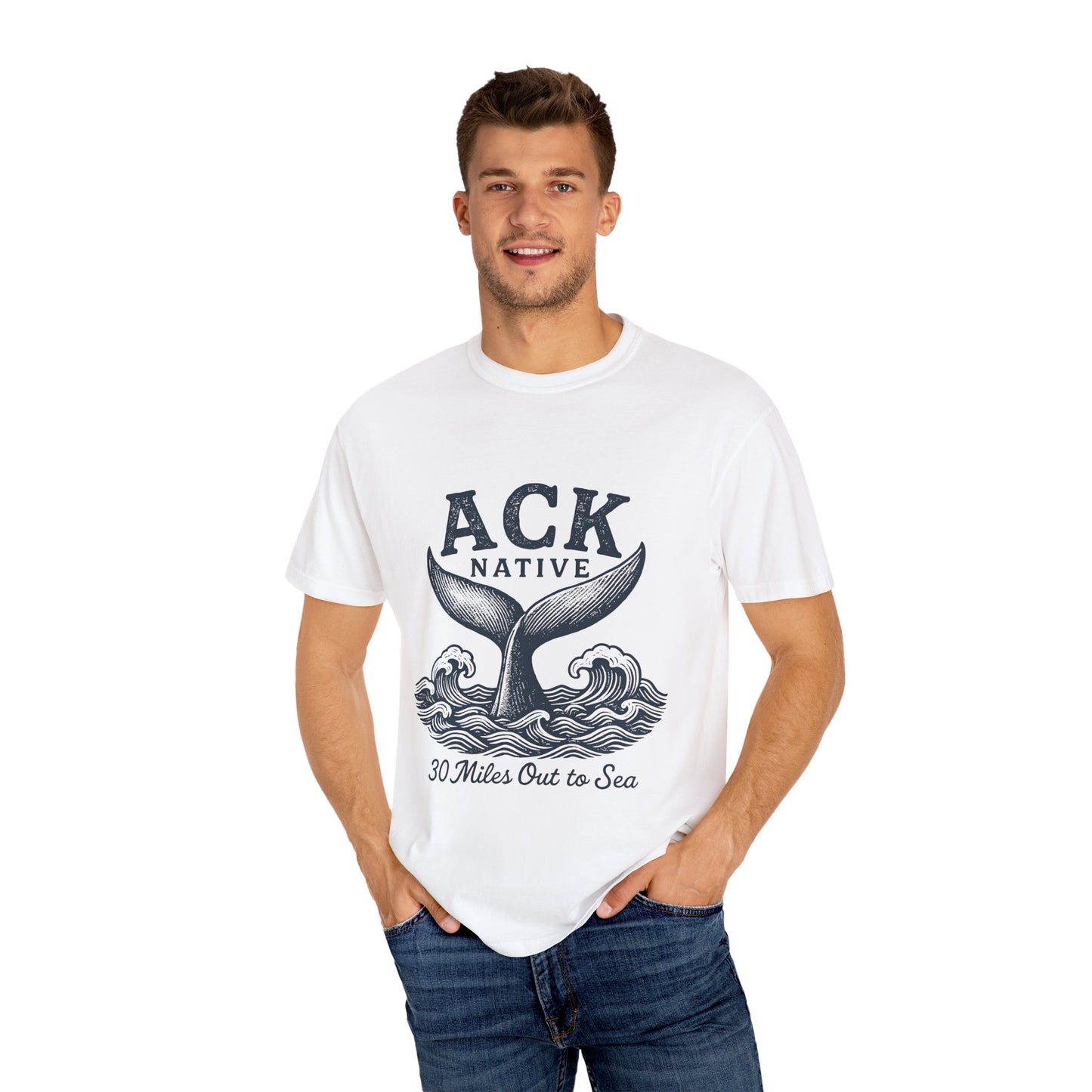 ACK Native Whale Tail T-Shirt – Nantucket T-Shirt Beachwear for Ocean Lovers & Island Vibes