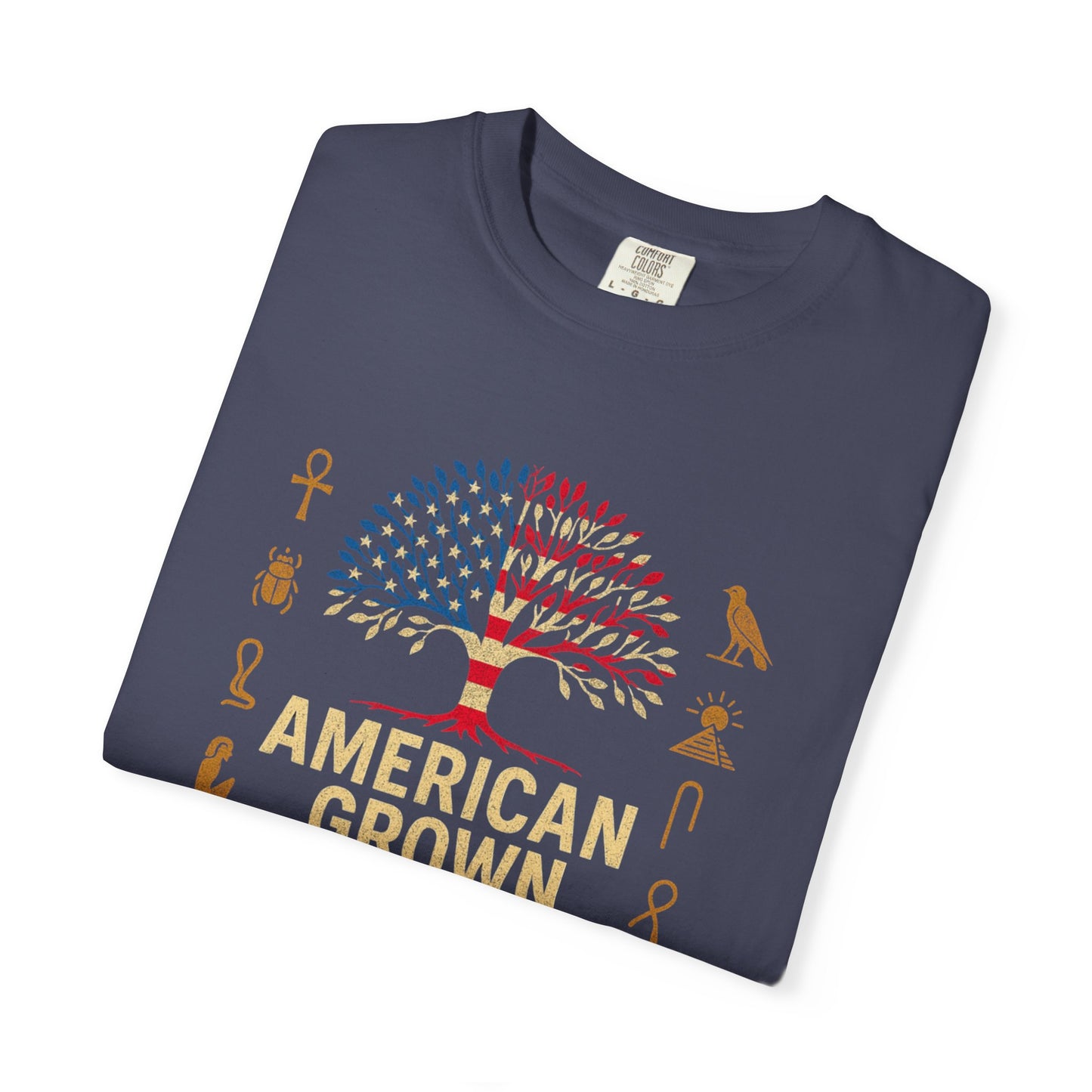 American Grown With Egyptian Roots Unisex T-Shirt, Heritage Tee, Gift for Culture Lovers, Casual Wear, Mom Dad Gift, Nature Graphic Shirt