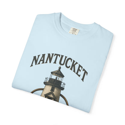 Nantucket Lighthouse Graphic Tee, Unisex Casual T-Shirt, Summer Wardrobe Essential, Beach Vacation Outfit, Coastal Living Apparel