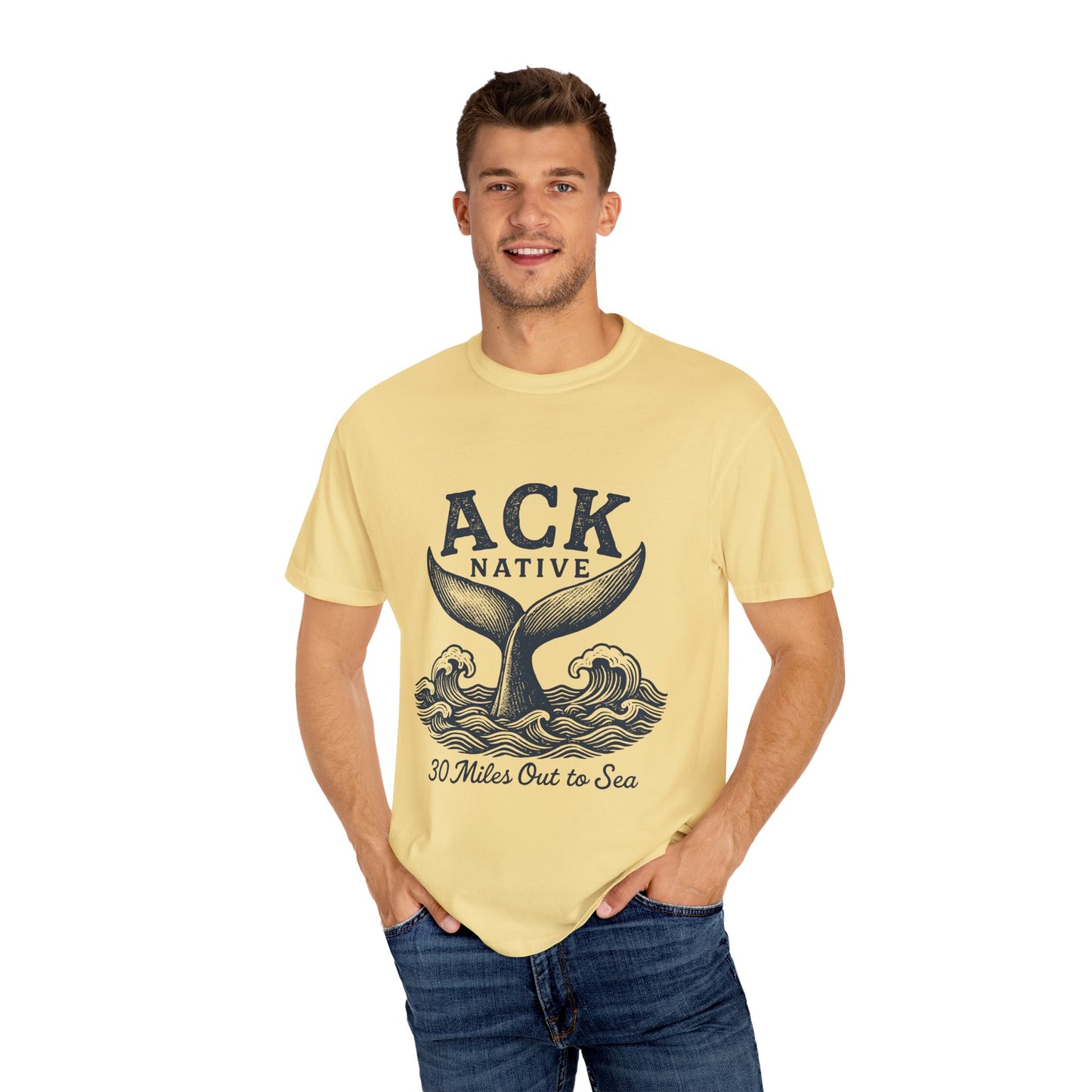 ACK Native Whale Tail T-Shirt – Nantucket T-Shirt Beachwear for Ocean Lovers & Island Vibes