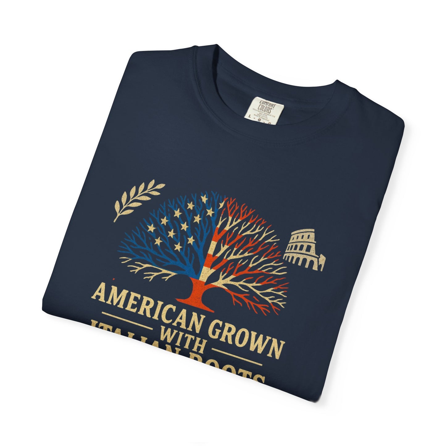 American Grown With Italian Roots Unisex T-Shirt, Comfortable Graphic Tee, Gift for Nature Lovers, Tree Design Apparel, Perfect for Every Occasion