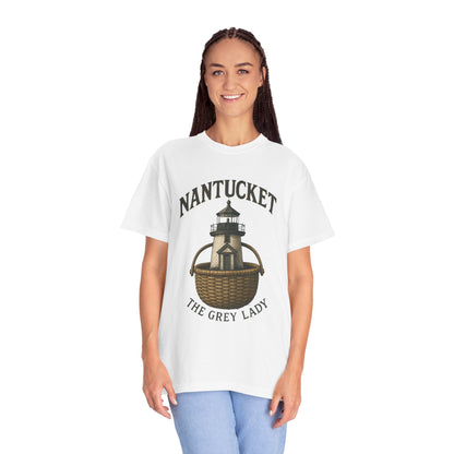 Nantucket Lighthouse Graphic Tee, Unisex Casual T-Shirt, Summer Wardrobe Essential, Beach Vacation Outfit, Coastal Living Apparel