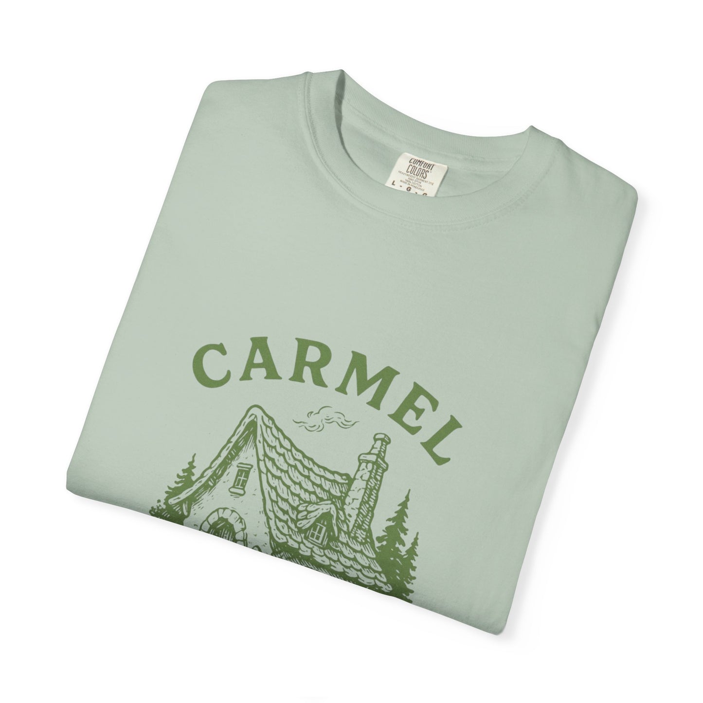 Carmel By The Sea Cottage Society T-Shirt – Vintage Fairy Tale Design, Unisex Tee for Dreamers & Nature Lovers