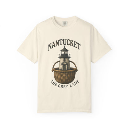 Nantucket Lighthouse Graphic Tee, Unisex Casual T-Shirt, Summer Wardrobe Essential, Beach Vacation Outfit, Coastal Living Apparel