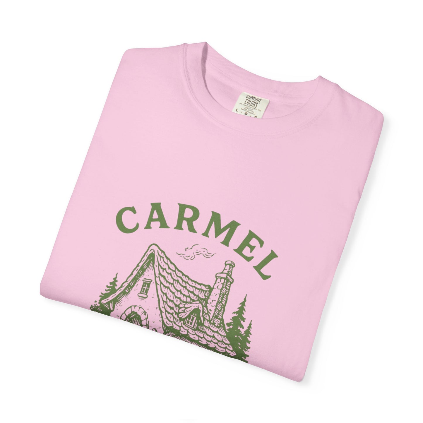 Carmel By The Sea Cottage Society T-Shirt – Vintage Fairy Tale Design, Unisex Tee for Dreamers & Nature Lovers