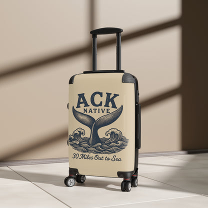 ACK Native Whale Tail Suitcase – Nautical Travel Luggage for Nantucket Lovers, Coastal Trips & Ocean-Inspired Adventures