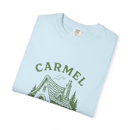 Carmel By The Sea Cottage Society T-Shirt – Vintage Fairy Tale Design, Unisex Tee for Dreamers & Nature Lovers