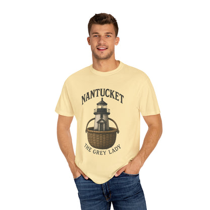 Nantucket Lighthouse Graphic Tee, Unisex Casual T-Shirt, Summer Wardrobe Essential, Beach Vacation Outfit, Coastal Living Apparel