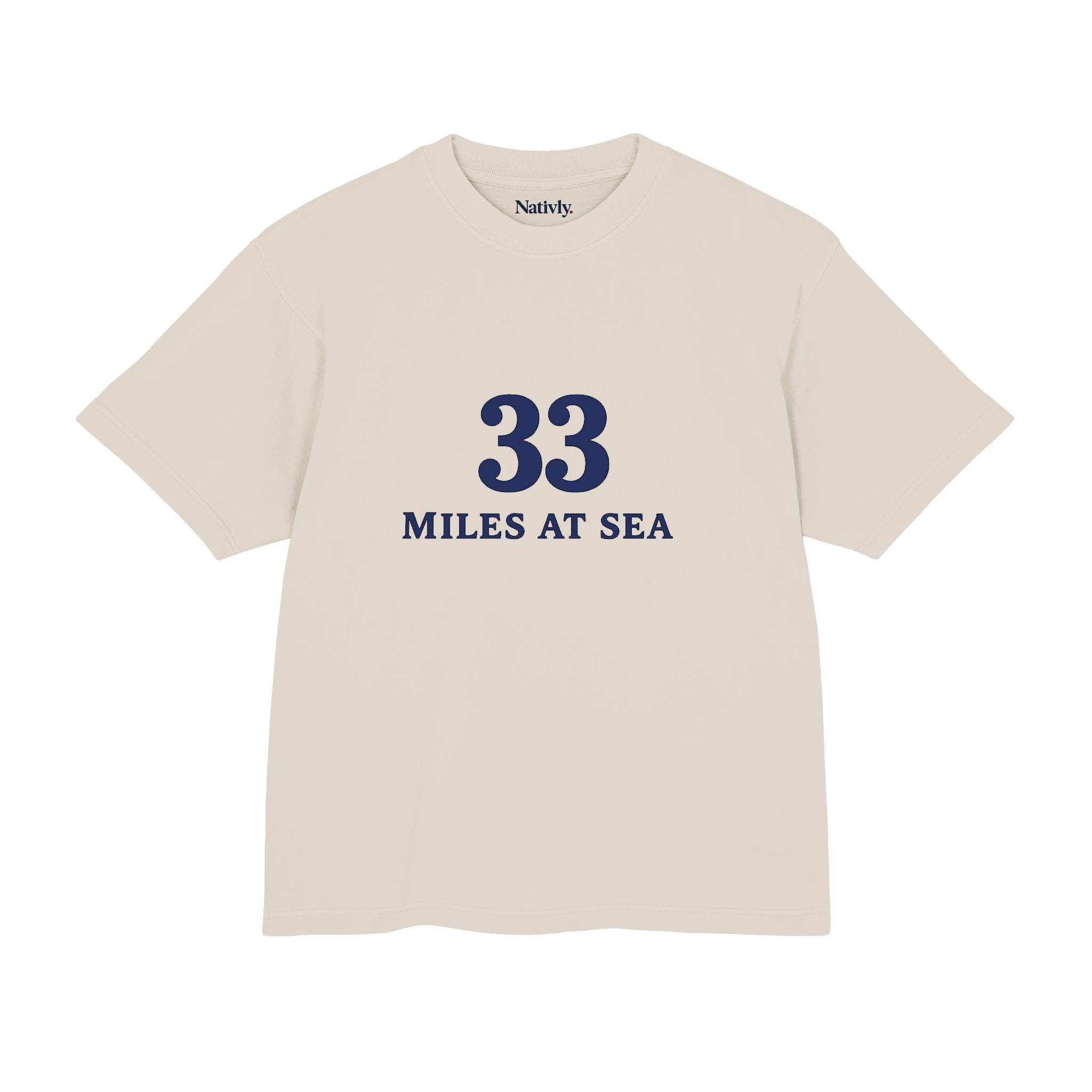 Nantucket · 33 Miles at Sea · Tee - Image 7