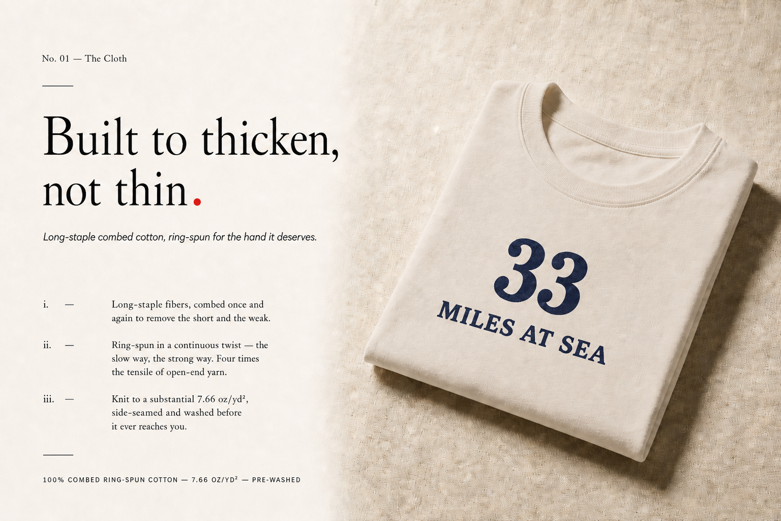 Nantucket · 33 Miles at Sea · Tee - Image 12