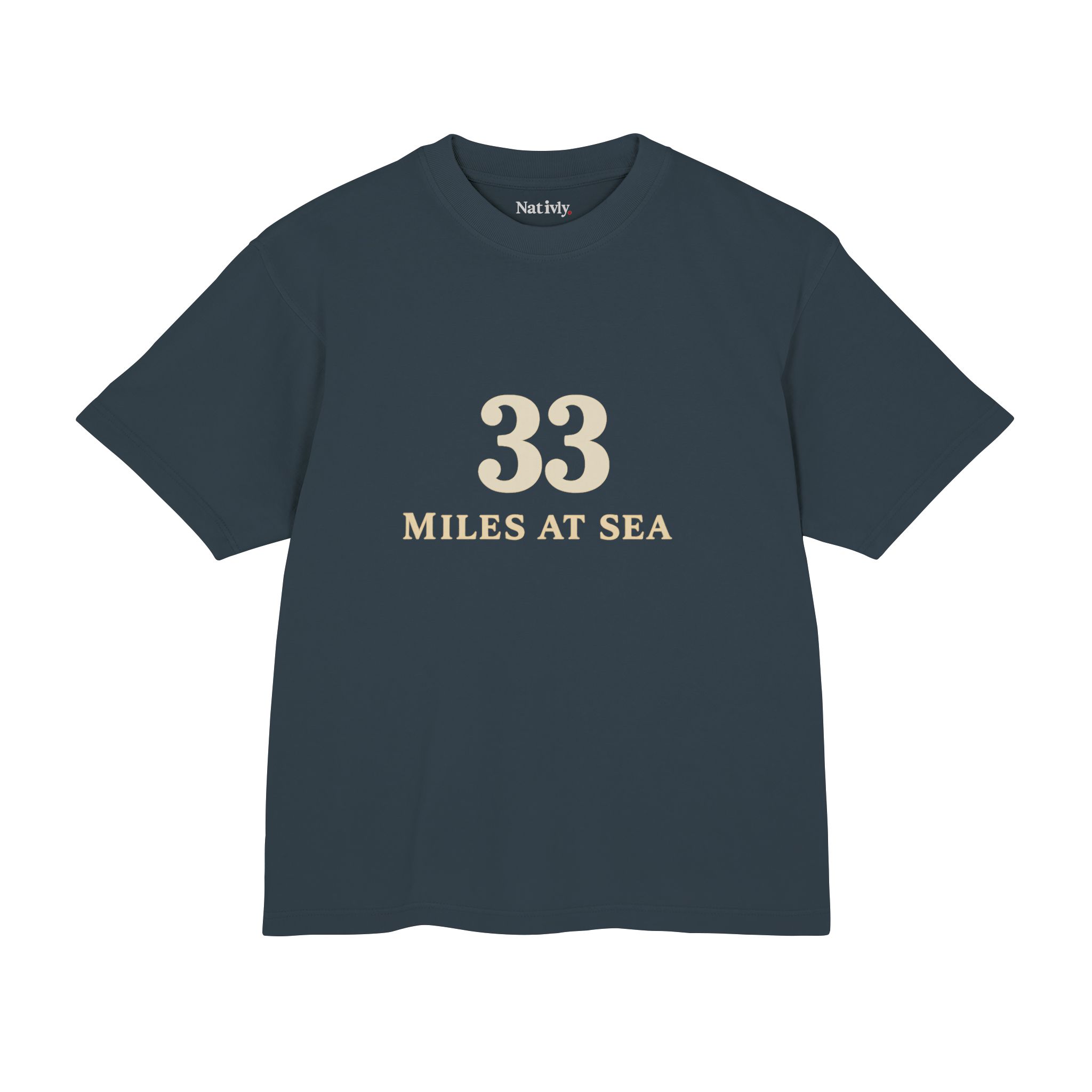 Nantucket · 33 Miles at Sea · Tee - Image 13